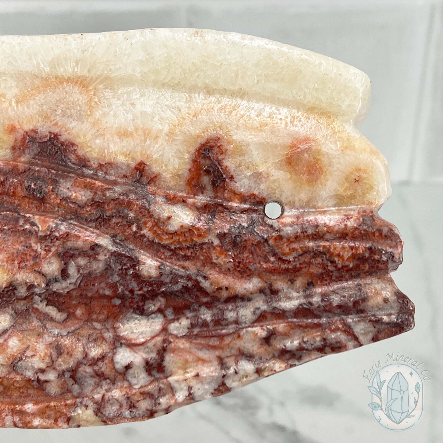 Polished Pork Stone (Red Banded Calcite) Specimen Slab