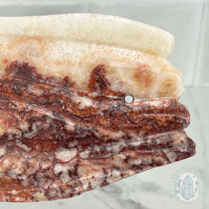 Polished Pork Stone (Red Banded Calcite) Specimen Slab