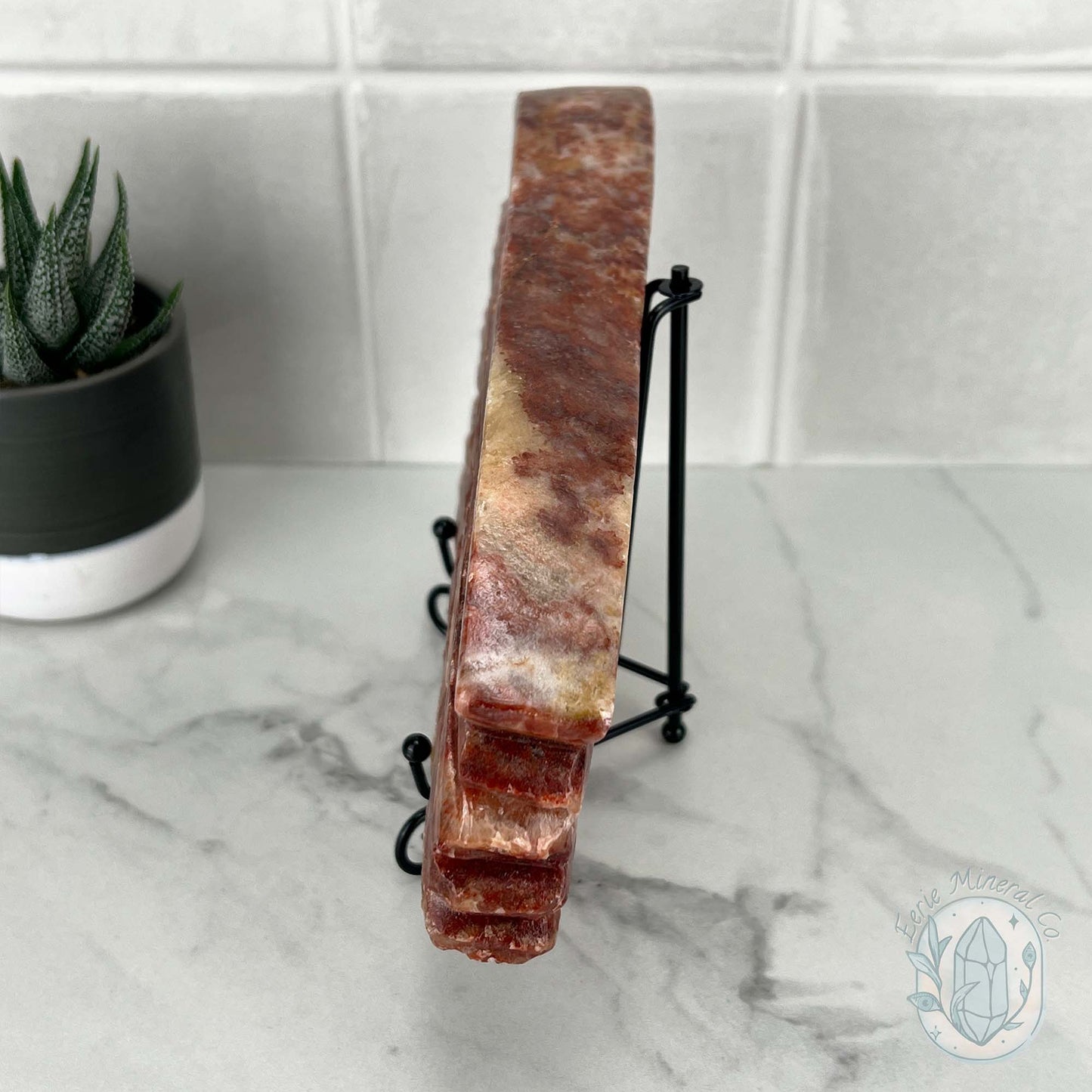 Polished Pork Stone (Red Banded Calcite) Specimen Slab