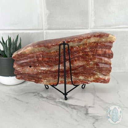 Polished Pork Stone (Red Banded Calcite) Specimen Slab