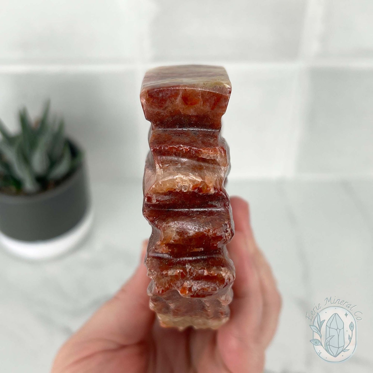 Polished Pork Stone (Red Banded Calcite) Specimen Slab
