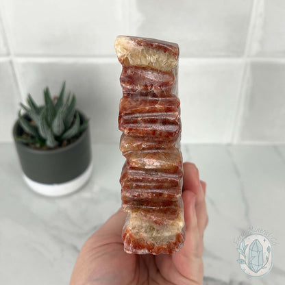 Polished Pork Stone (Red Banded Calcite) Specimen Slab