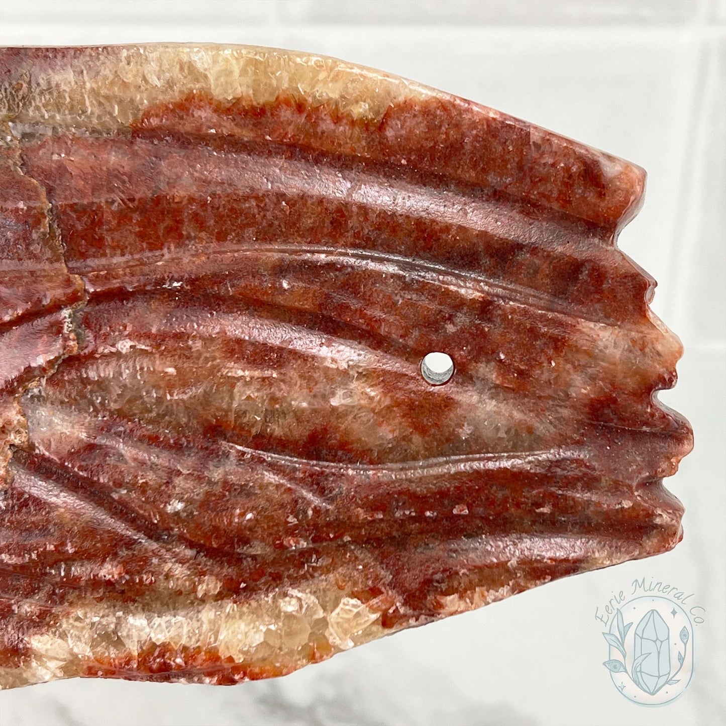 Polished Pork Stone (Red Banded Calcite) Specimen Slab