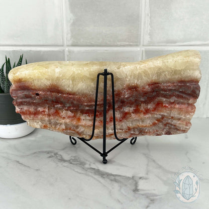 Polished Pork Stone (Red Banded Calcite) Specimen Slab
