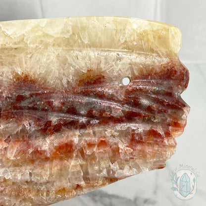 Polished Pork Stone (Red Banded Calcite) Specimen Slab