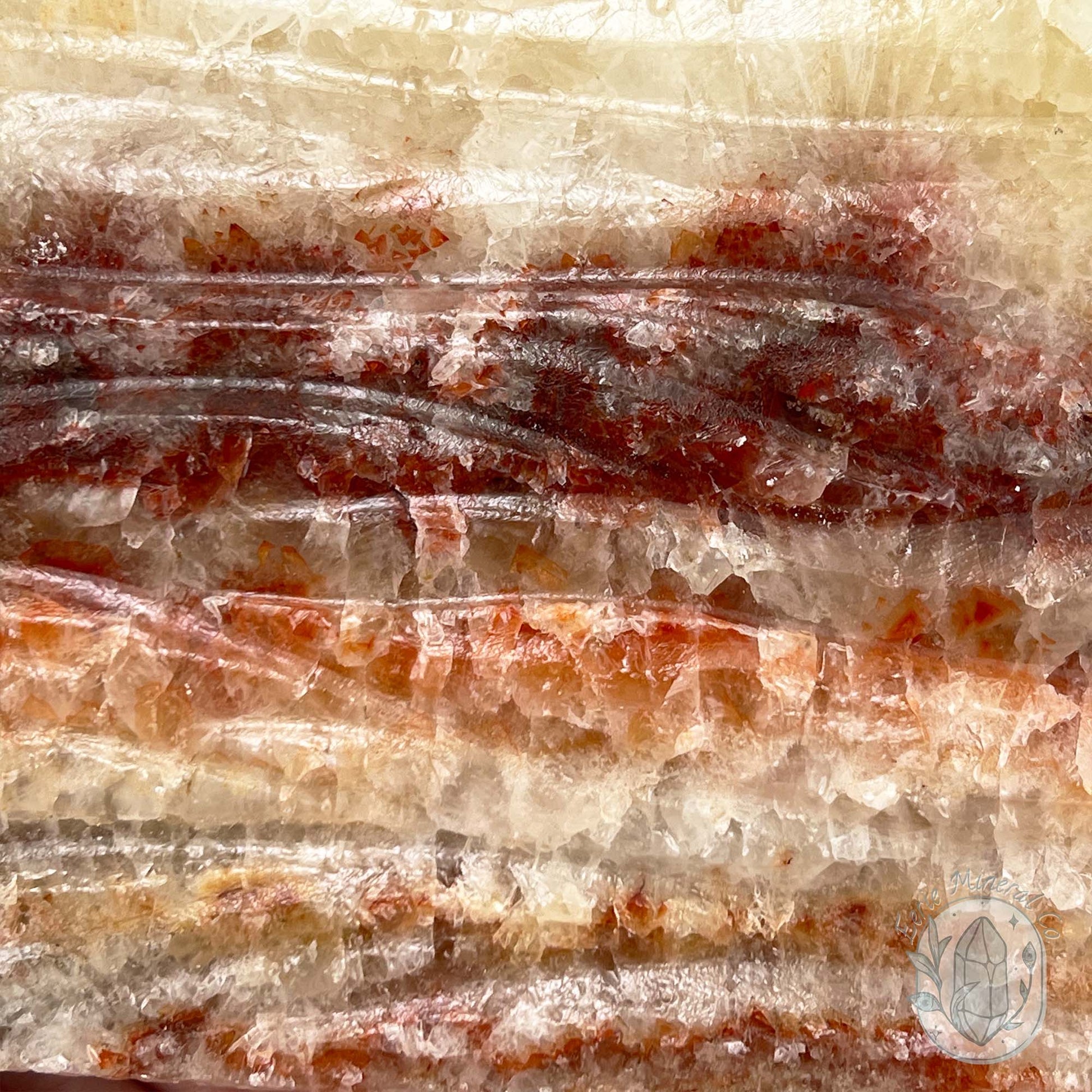 Polished Pork Stone (Red Banded Calcite) Specimen Slab