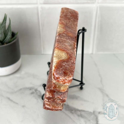 Polished Pork Stone (Red Banded Calcite) Specimen Slab