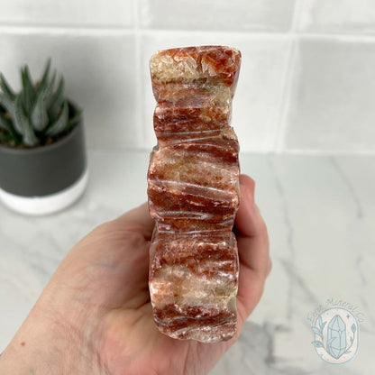 Polished Pork Stone (Red Banded Calcite) Specimen Slab
