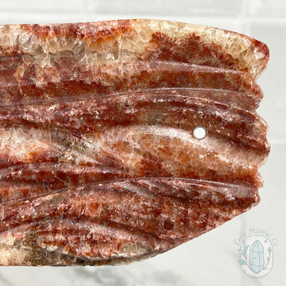 Polished Pork Stone (Red Banded Calcite) Specimen Slab