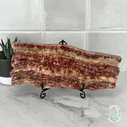 Polished Pork Stone (Red Banded Calcite) Specimen Slab