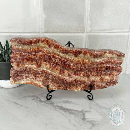 Polished Pork Stone (Red Banded Calcite) Specimen Slab