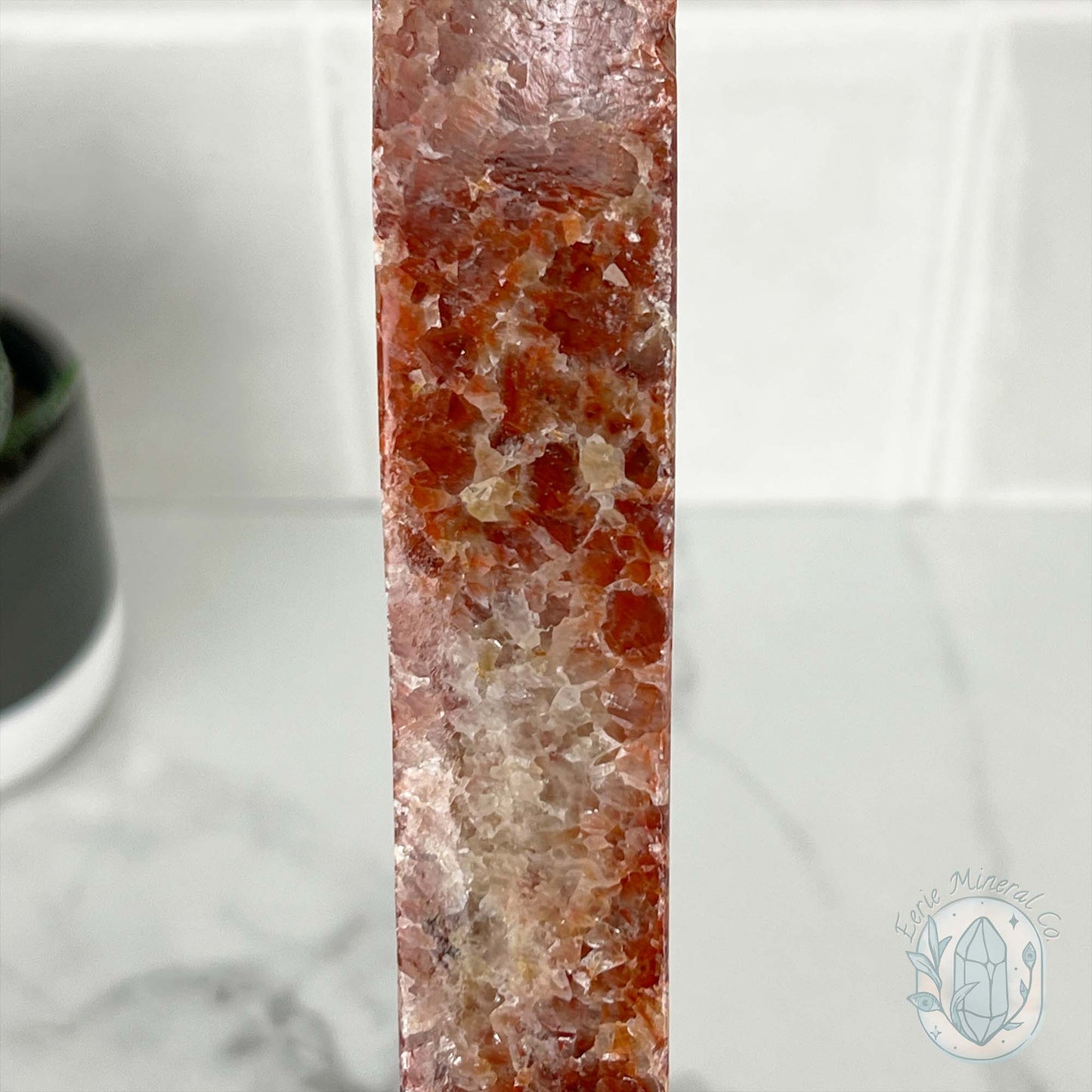 Polished Pork Stone (Red Banded Calcite) Specimen Slab