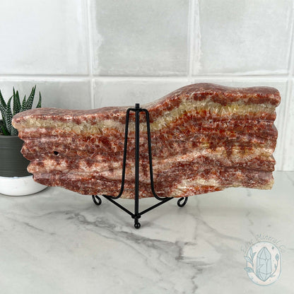 Polished Pork Stone (Red Banded Calcite) Specimen Slab