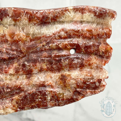 Polished Pork Stone (Red Banded Calcite) Specimen Slab