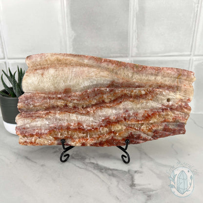 Polished Pork Stone (Red Banded Calcite) Specimen Slab