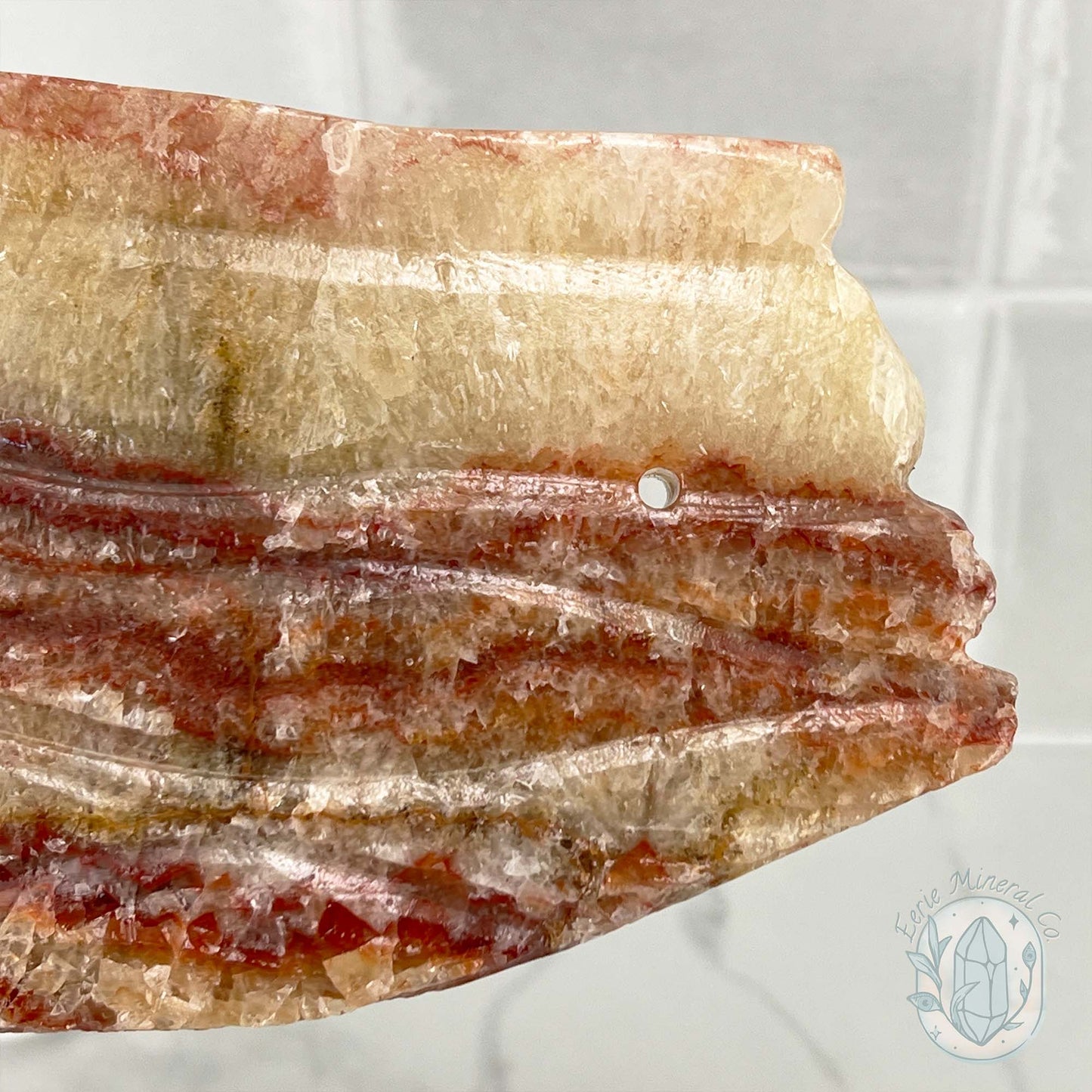 Polished Pork Stone (Red Banded Calcite) Specimen Slab