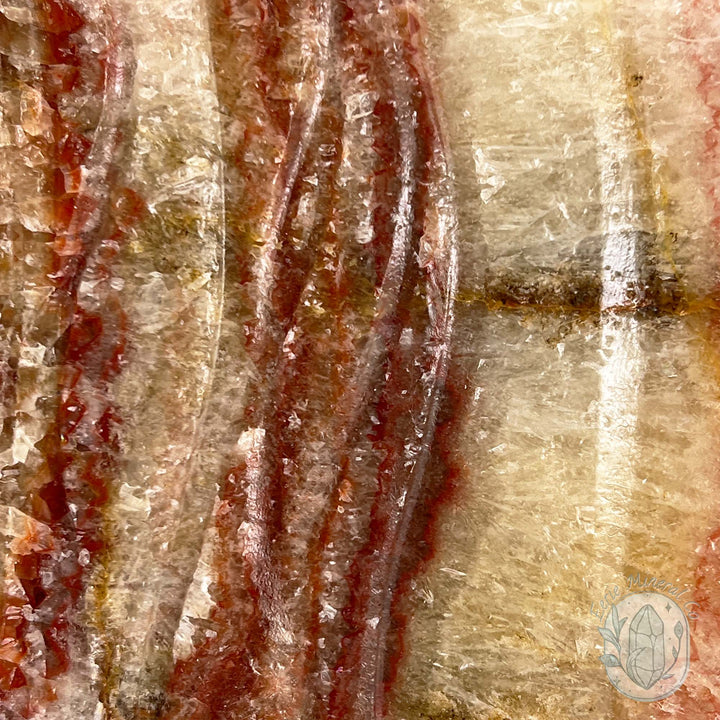 Polished Pork Stone (Red Banded Calcite) Specimen Slab