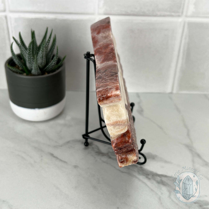 Polished Pork Stone (Red Banded Calcite) Specimen Slab