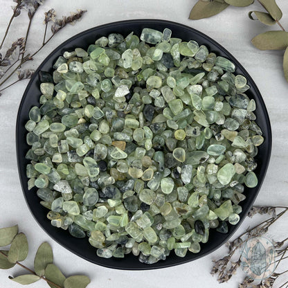 Polished Rutile Prehnite Crystal Chips