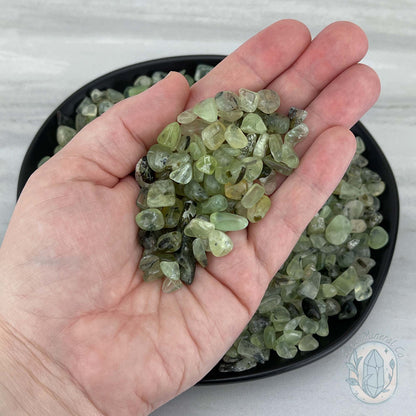 Polished Rutile Prehnite Crystal Chips
