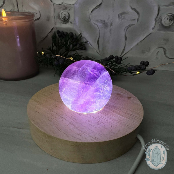 45mm Polished Purple Fluorite with Rainbow Flash Sphere