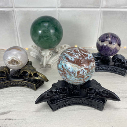 Raven Skull Sphere Holders
