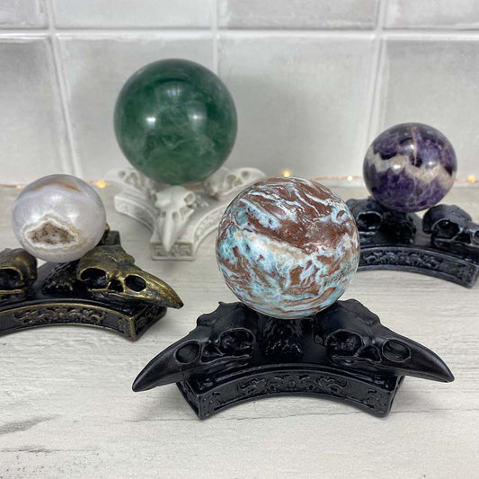 Raven Skull Sphere Holders