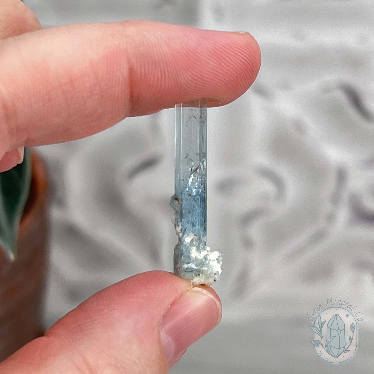 Natural Raw Aquamarine with Schorl Specimens