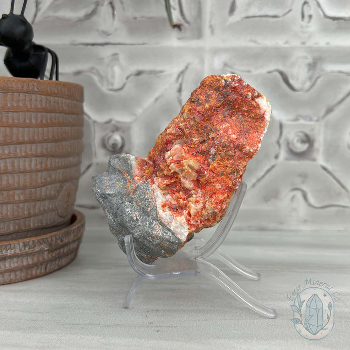 Realgar with Quartz Specimen