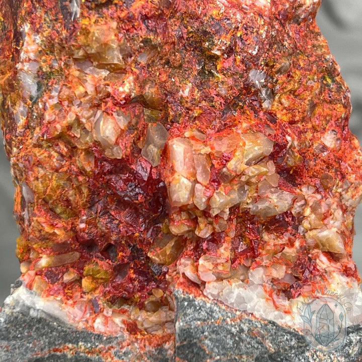 Realgar with Quartz Specimen