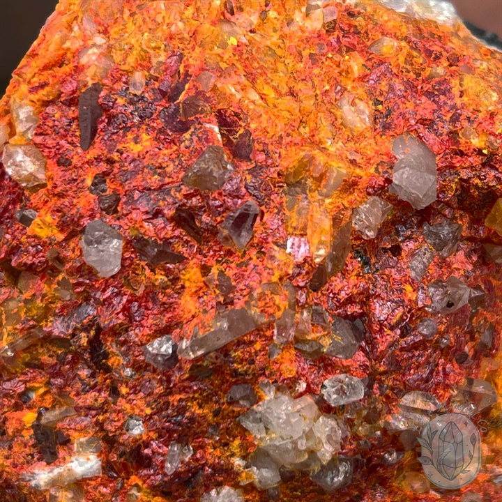 Realgar or "Ruby Sulfur" with Quartz Specimen