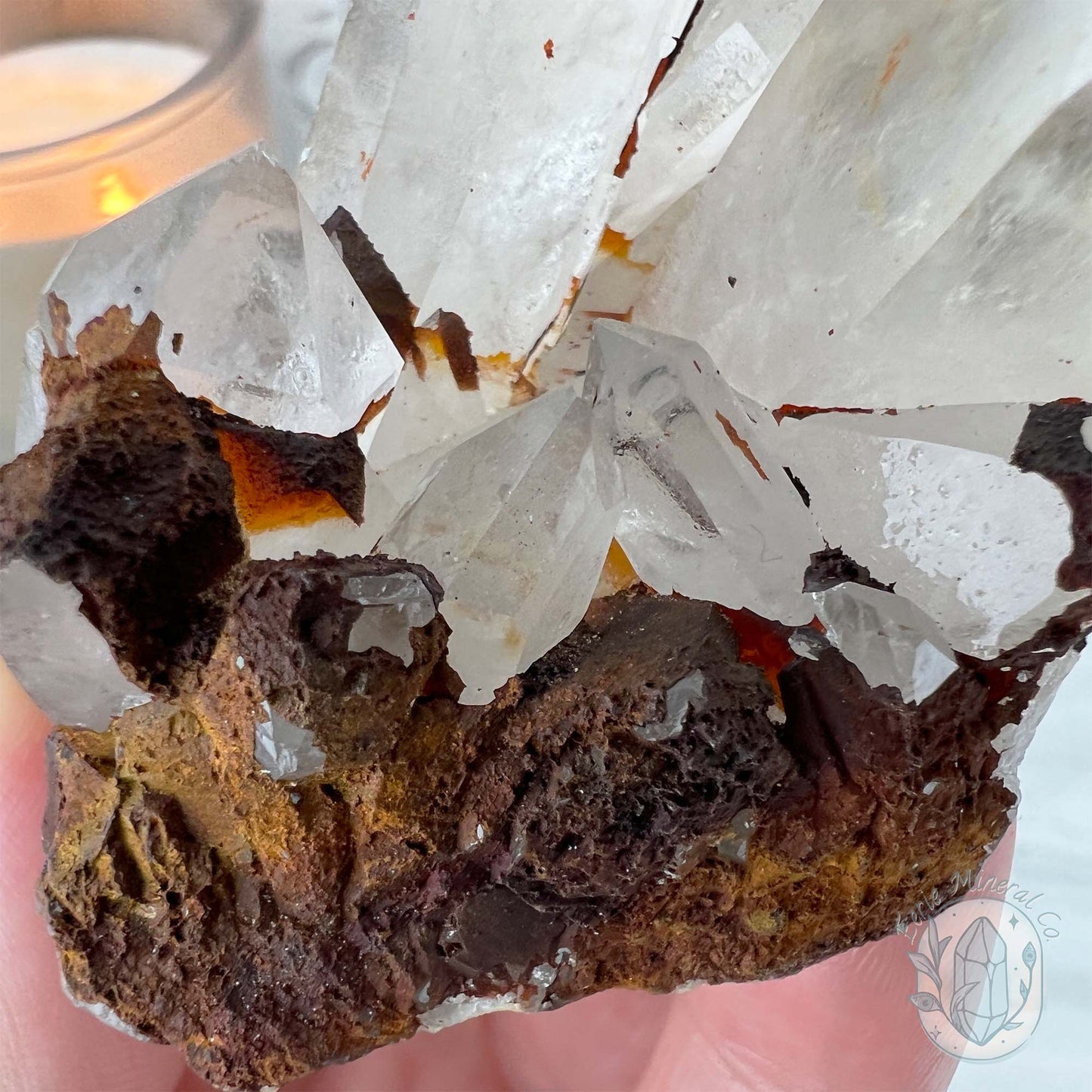 Red Hematite with Quartz Cluster Specimen