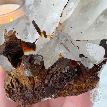 Red Hematite with Quartz Cluster Specimen