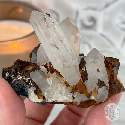 Red Hematite with Quartz Cluster Specimen