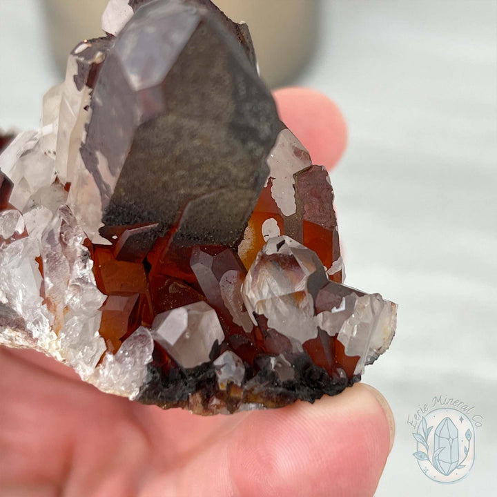 Red Hematite with Quartz Cluster Specimen