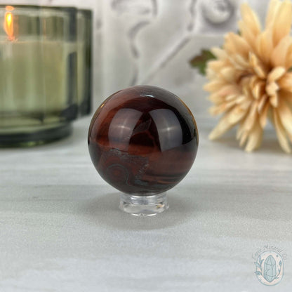 36mm Polished Red Tiger Eye Sphere