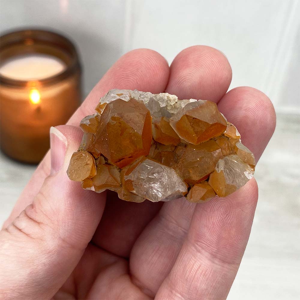Red Quartz Cluster Specimen Hedgehog Carving