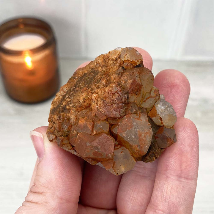 Red Quartz Cluster Specimen Hedgehog Carving