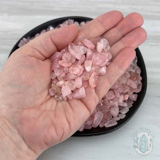 Polished Natural Rose Quartz Crystal Chips