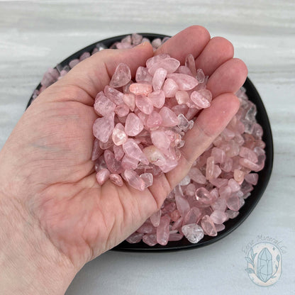Polished Natural Rose Quartz Crystal Chips