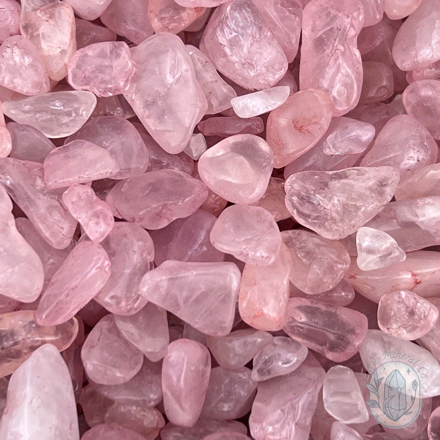 Polished Natural Rose Quartz Crystal Chips
