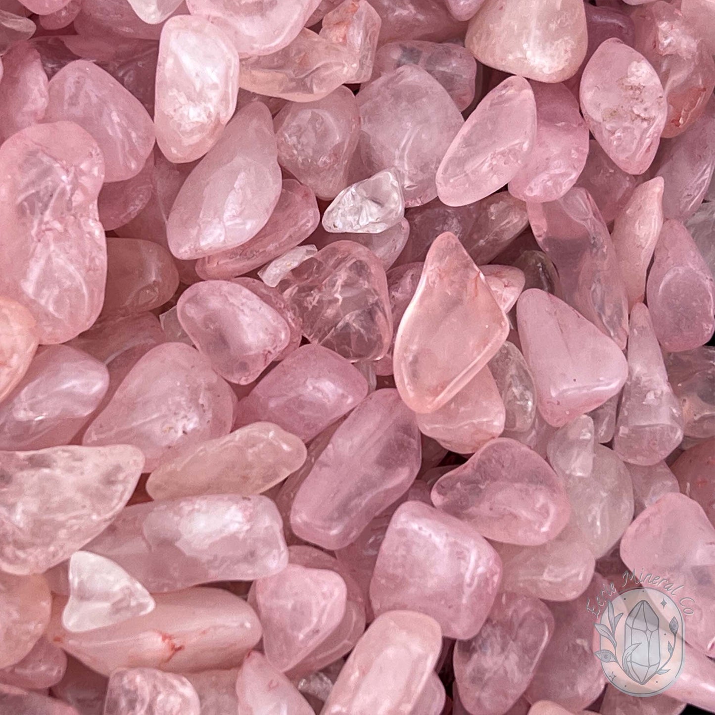 Polished Natural Rose Quartz Crystal Chips