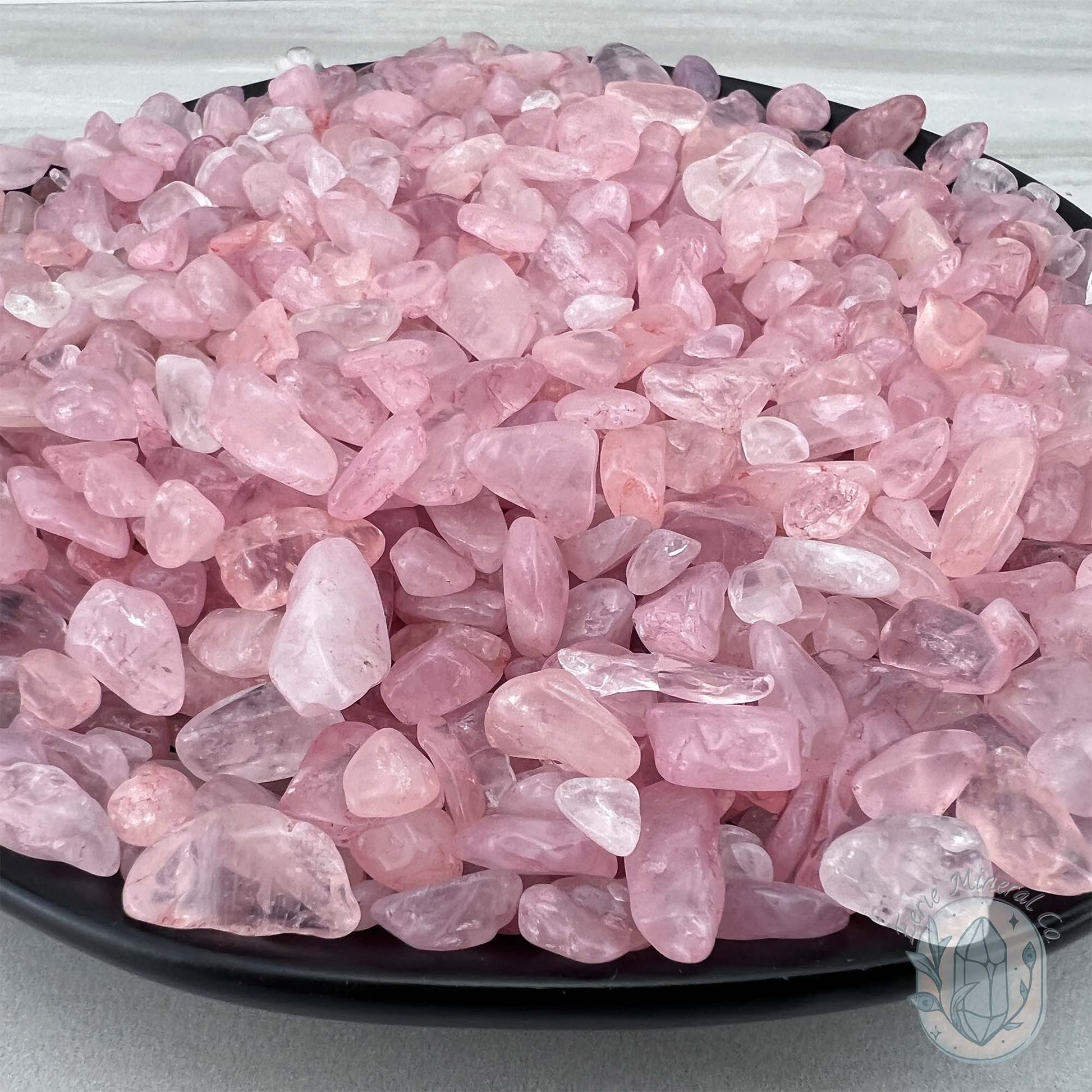 Polished Natural Rose Quartz Crystal Chips