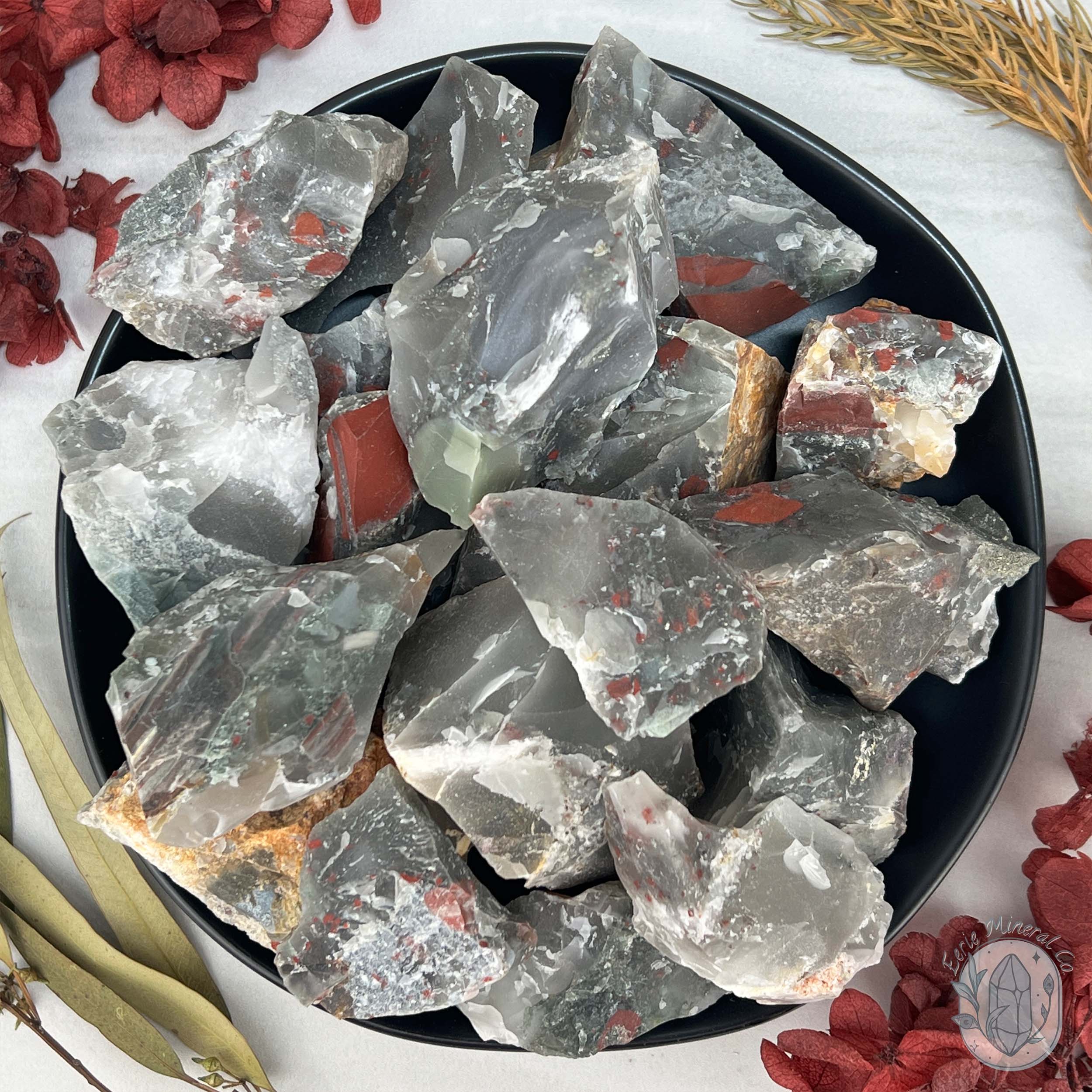 Hard to Find South African Rough Bloodstone (Heliotrope)