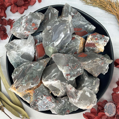 Hard to Find South African Rough Bloodstone (Heliotrope)
