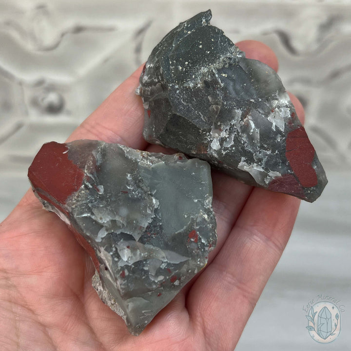 Hard to Find South African Rough Bloodstone (Heliotrope)