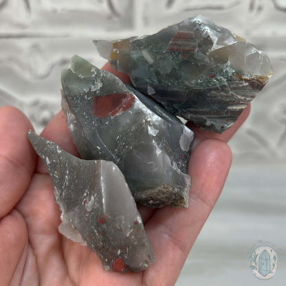 Hard to Find South African Rough Bloodstone (Heliotrope)