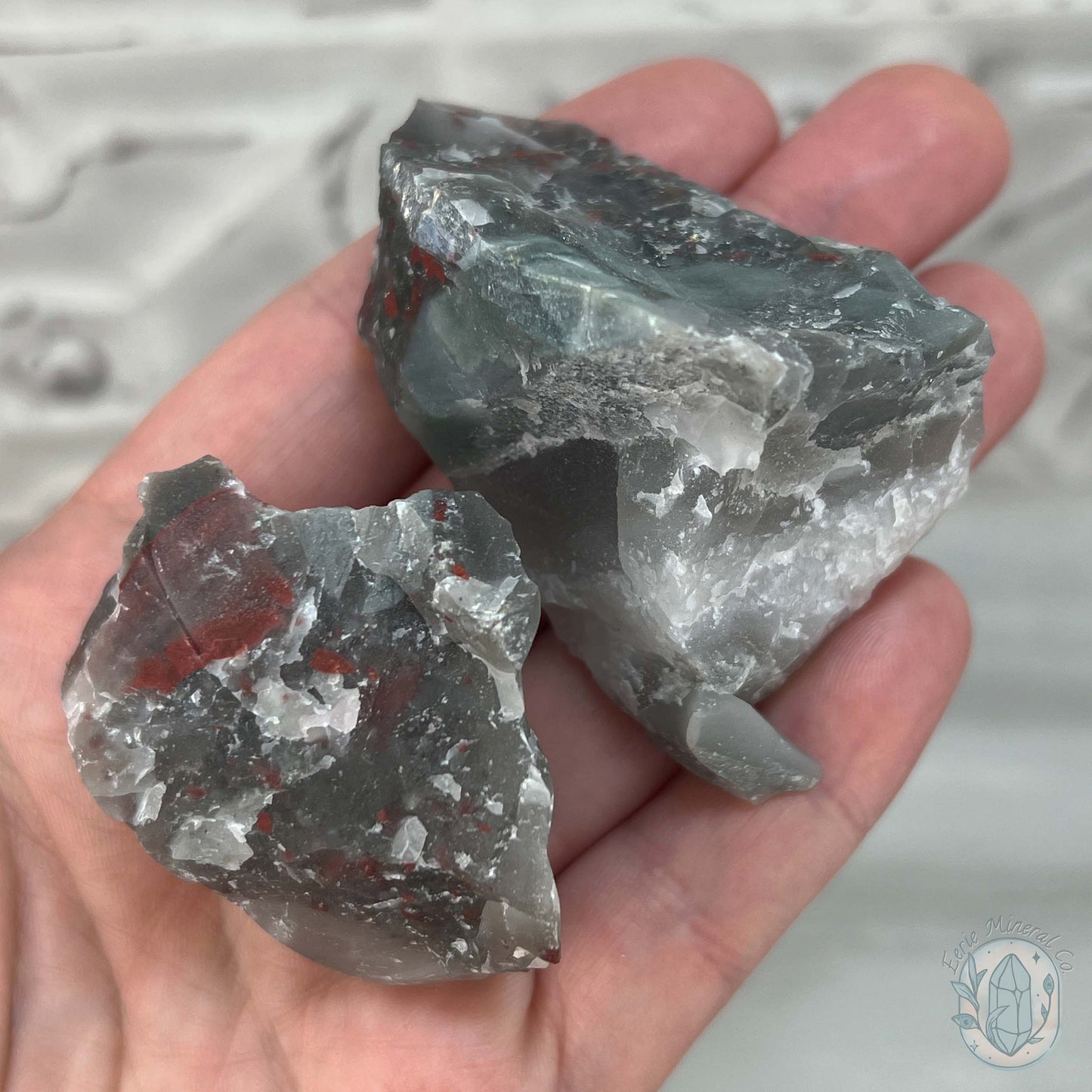 Hard to Find South African Rough Bloodstone (Heliotrope)