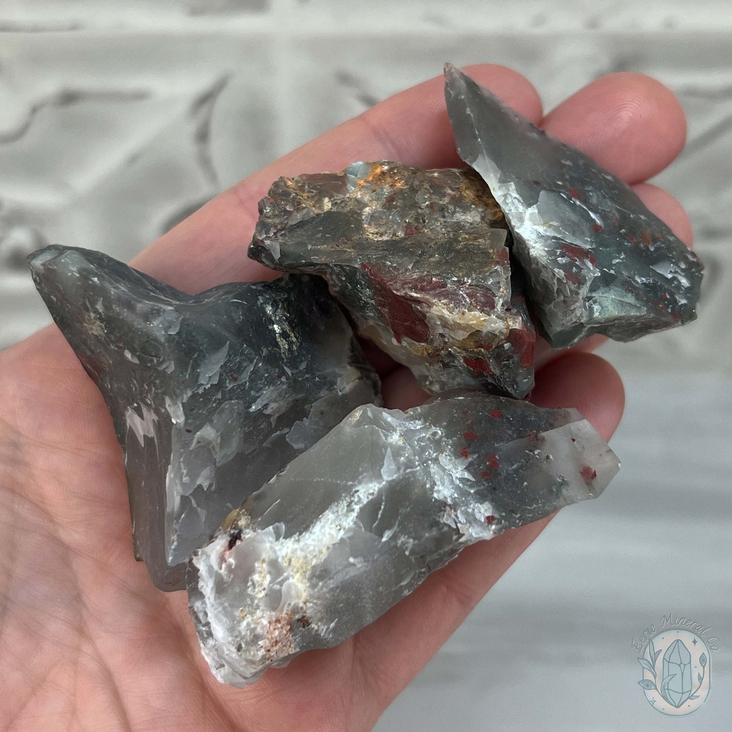 Hard to Find South African Rough Bloodstone (Heliotrope)