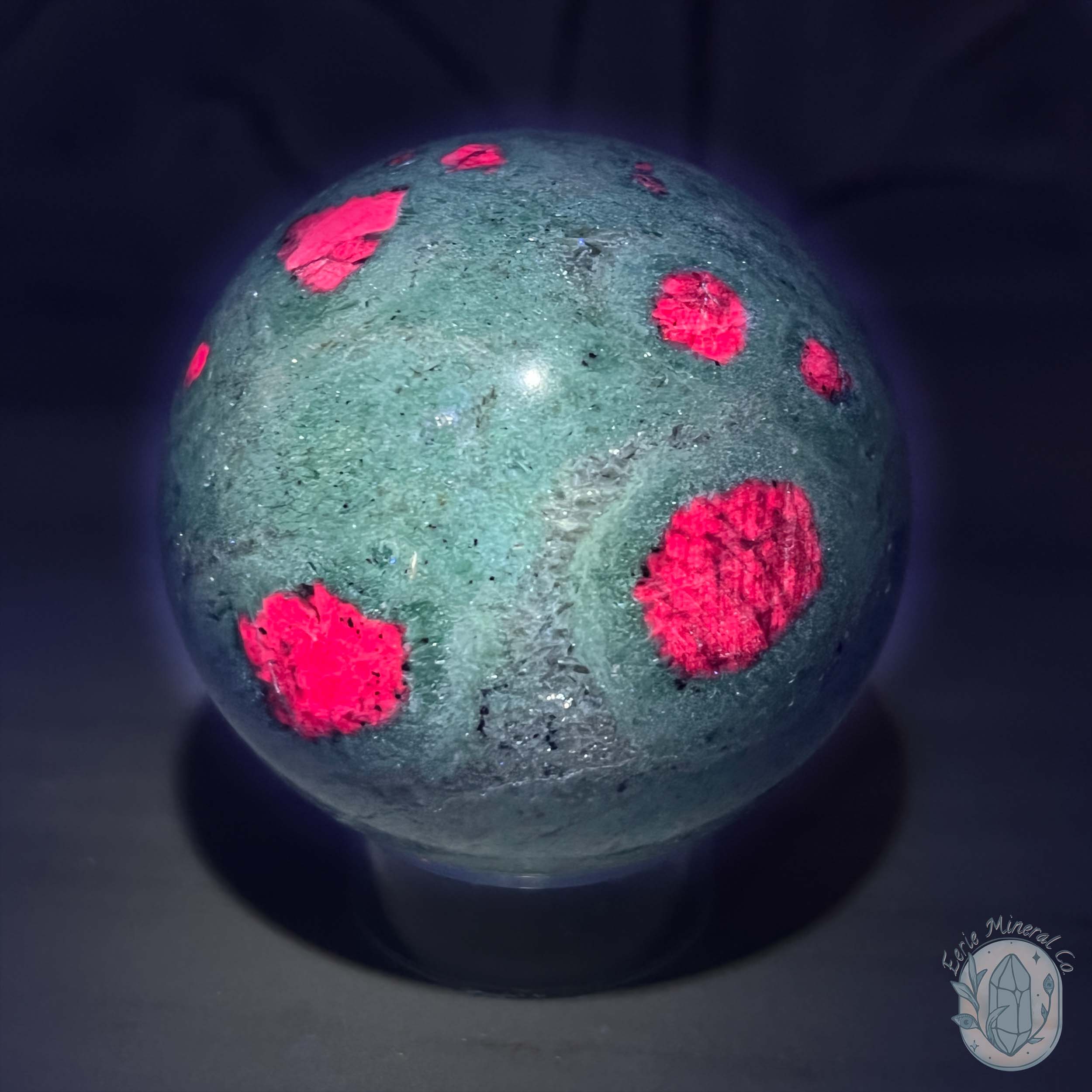 60mm UV Reactive Ruby Fuschite Sphere | Crystal Spheres for Sale